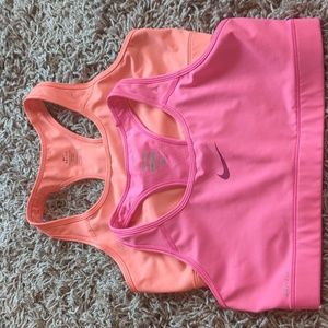 2 Nike sports bras Large